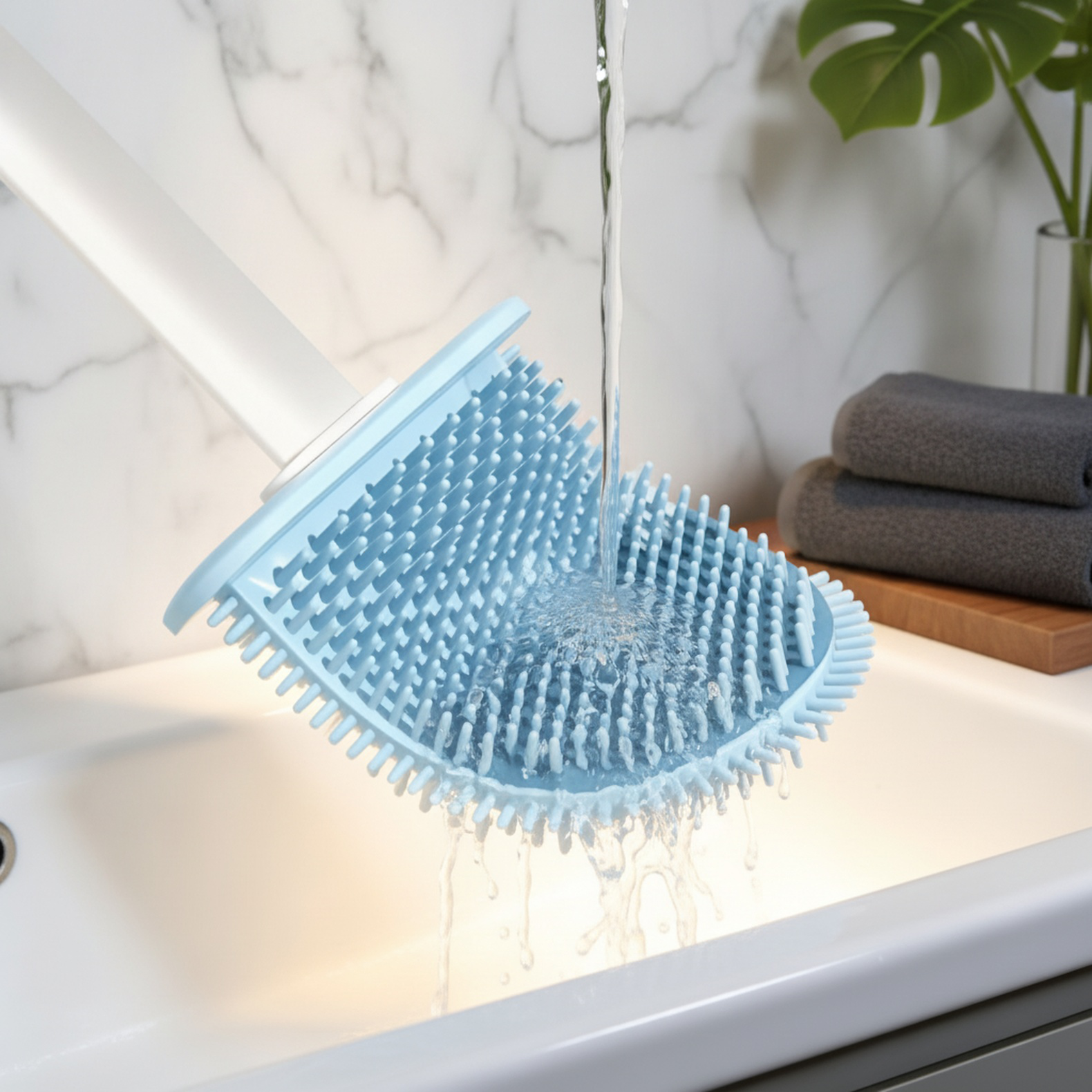 Fácil instalación del portacepillo de baño sin perforaciones