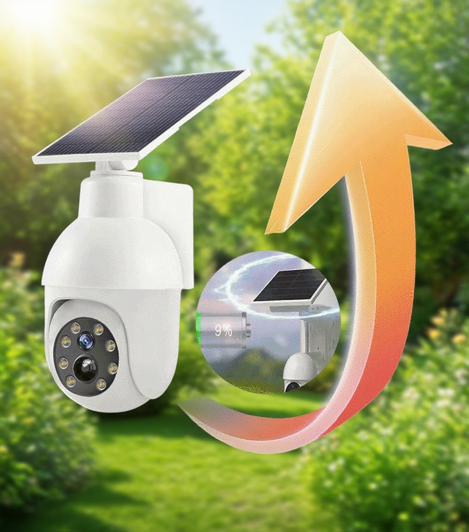 Simulovaná monitorovací kamera pouliční osvětlení