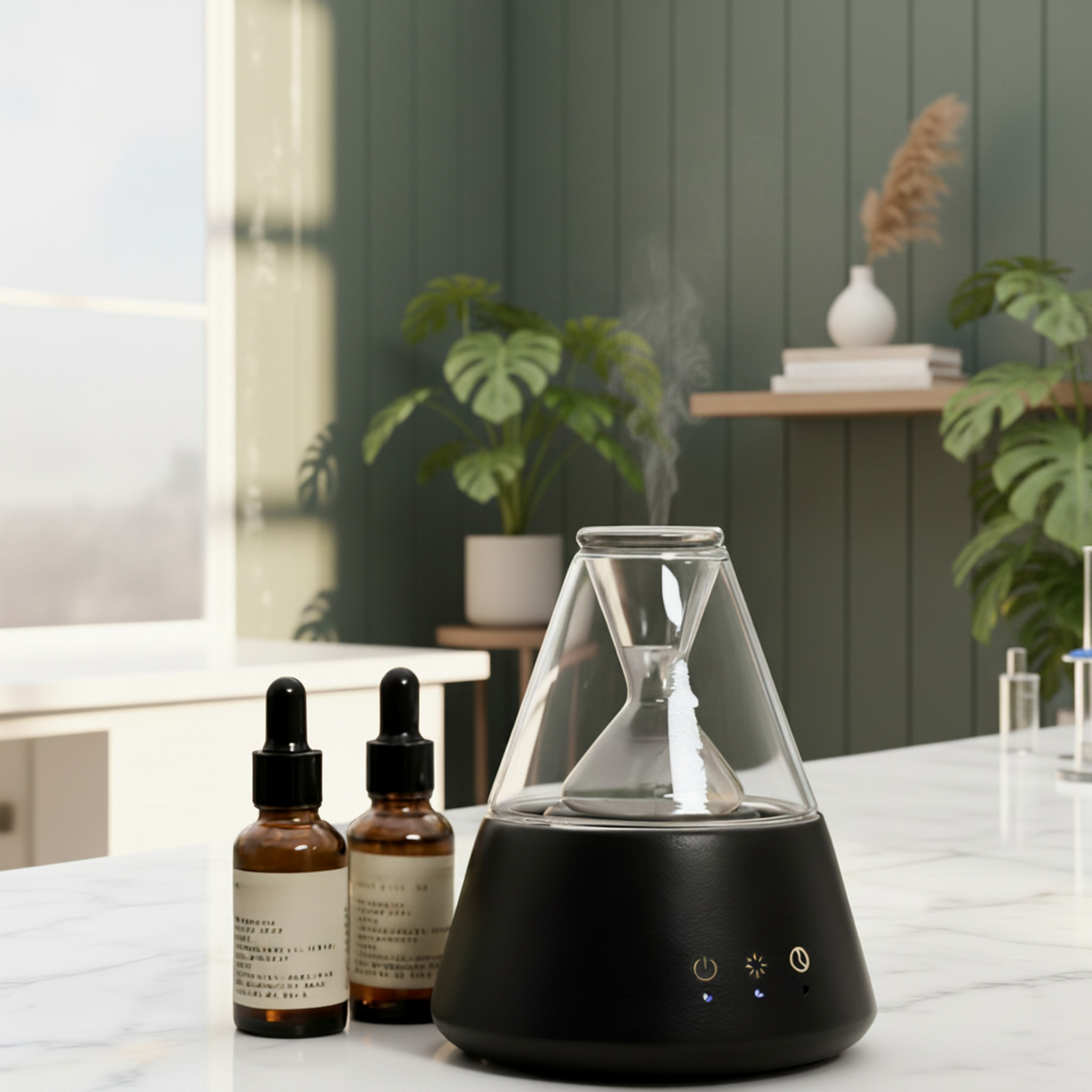 Quiet mist humidifier for relaxation