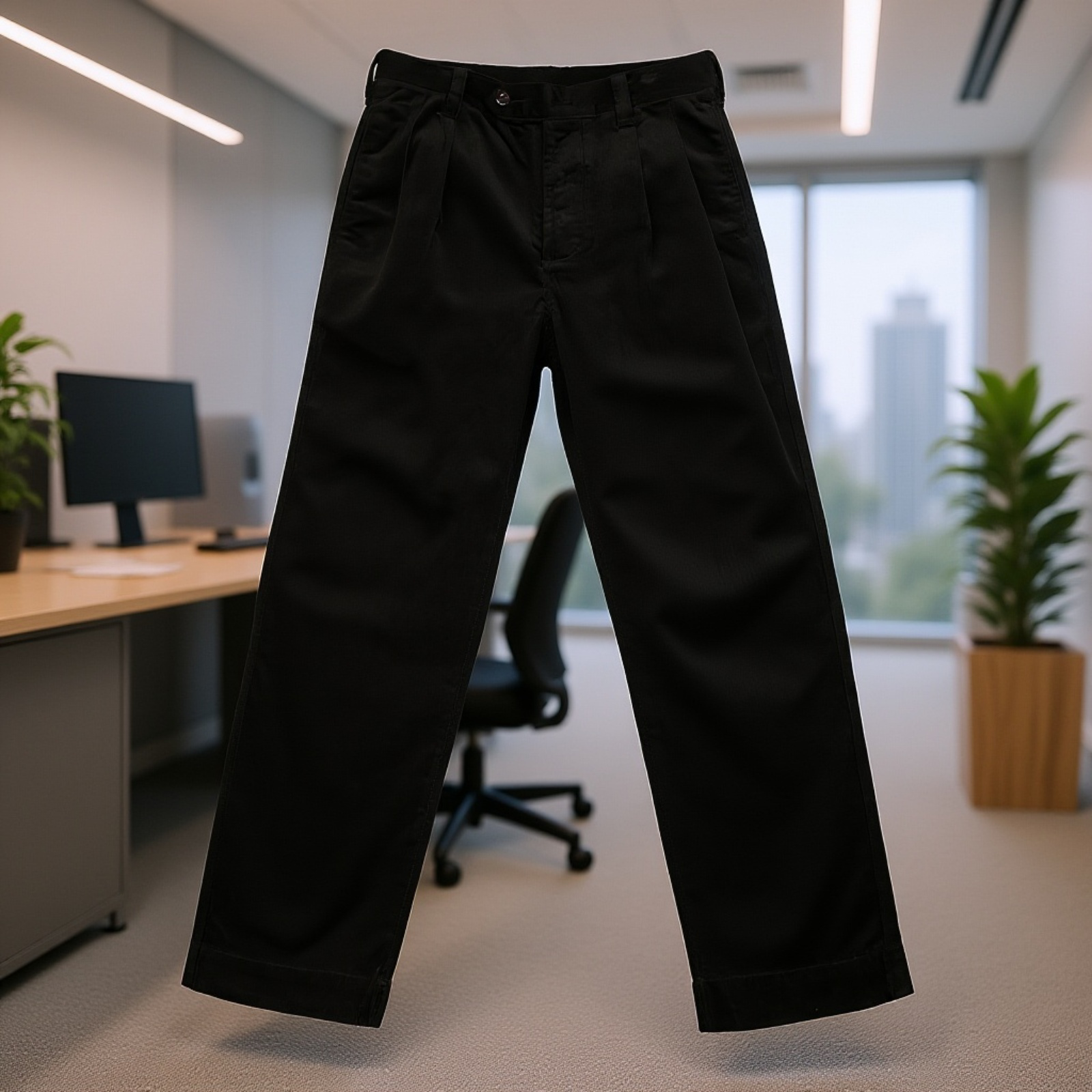 Back view of American style men's work pants