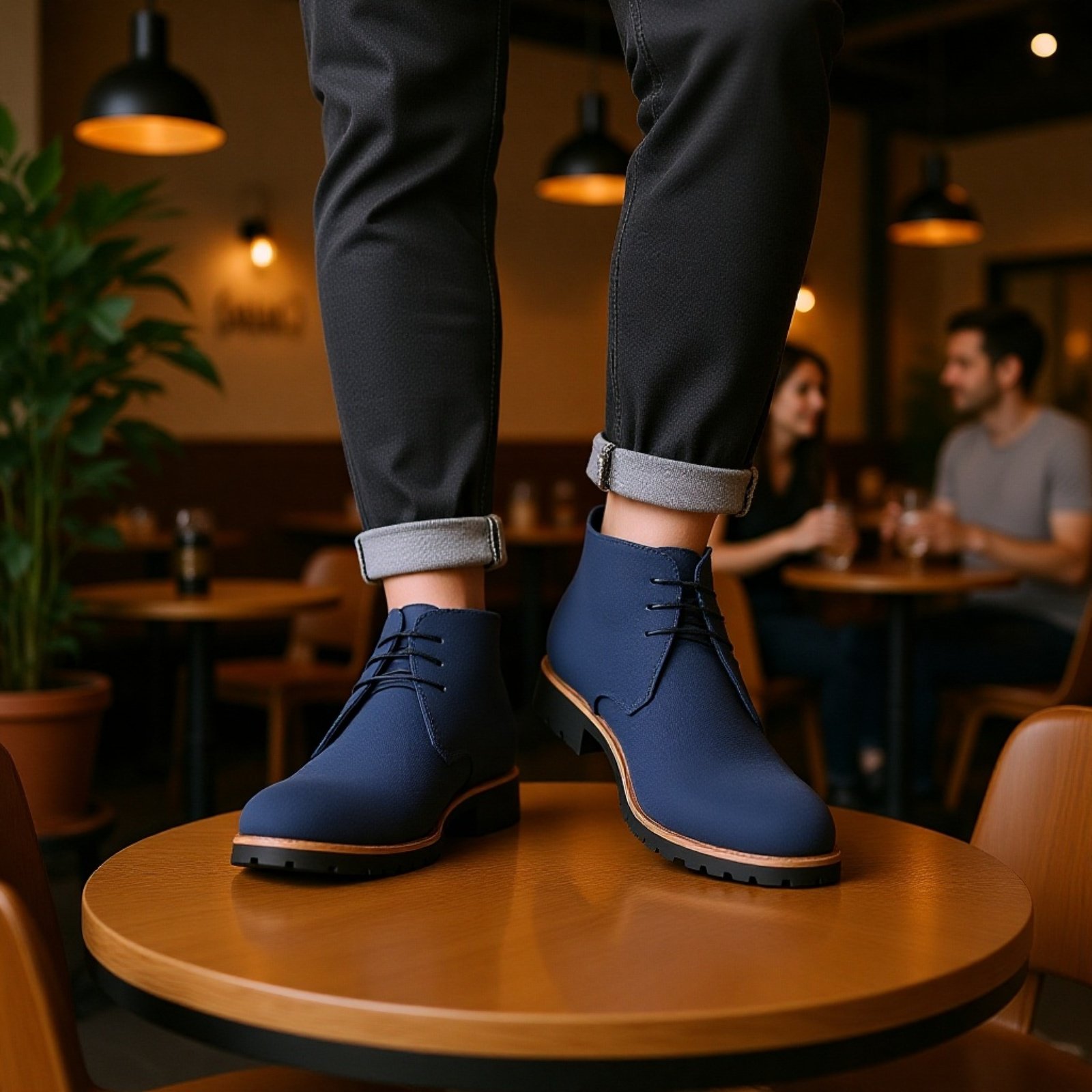 メンズレースアップローブーツ 大きいサイズ マーチンブーツ