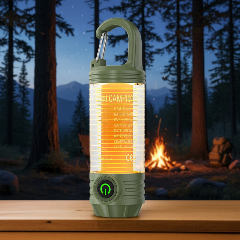 Long-Range Outdoor Emergency Lighting illuminating a camping tent
