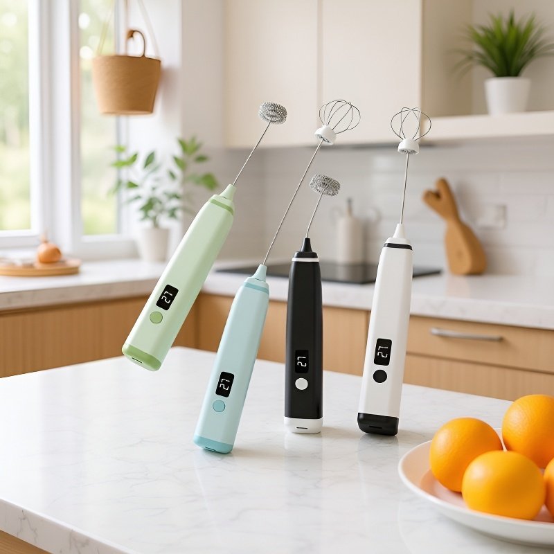 Espumador de leche eléctrico portátil para café, batidor de mano inalámbrico