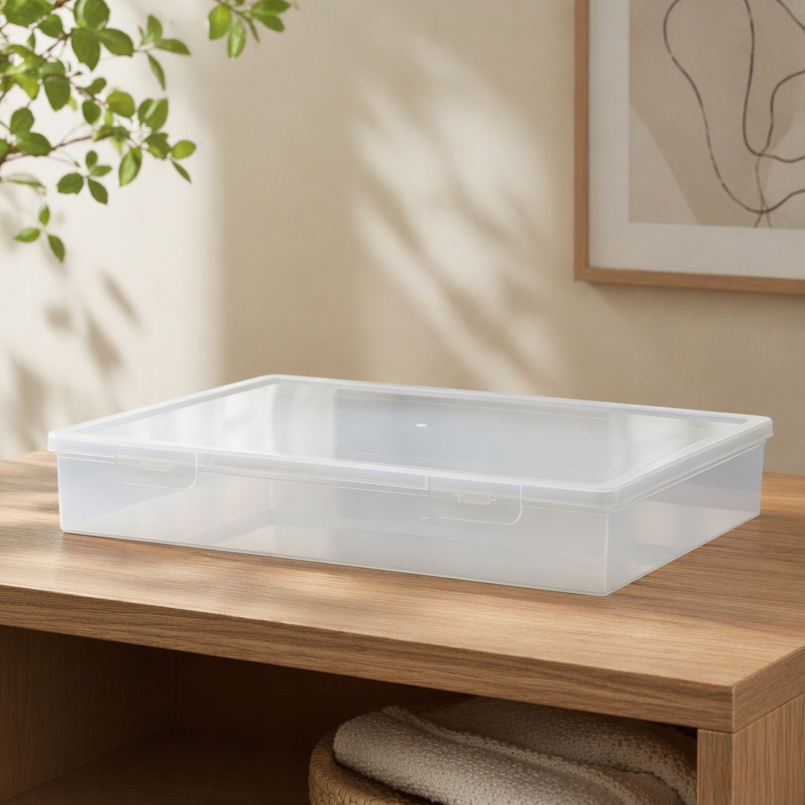 Multifunktionaler transparenter Dokumentenhalter auf Schreibtisch