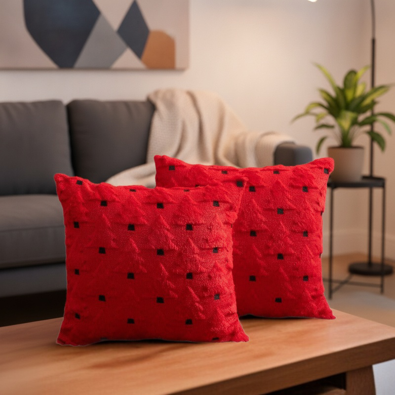 Festive Embroidered Cushion Cover for Home Decor