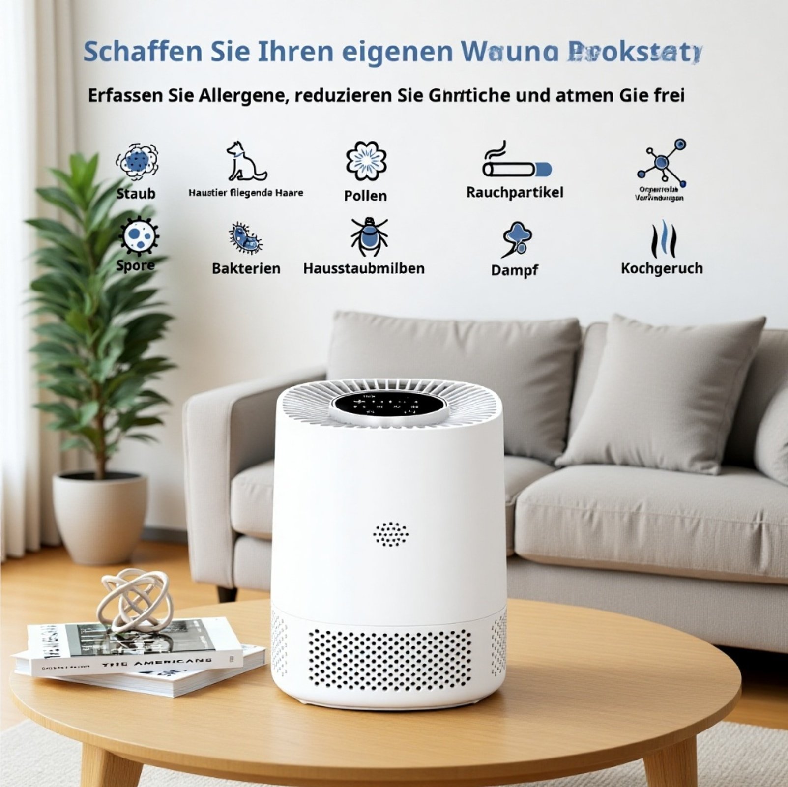 Luftreiniger mit HEPA-Filter für saubere Raumluft