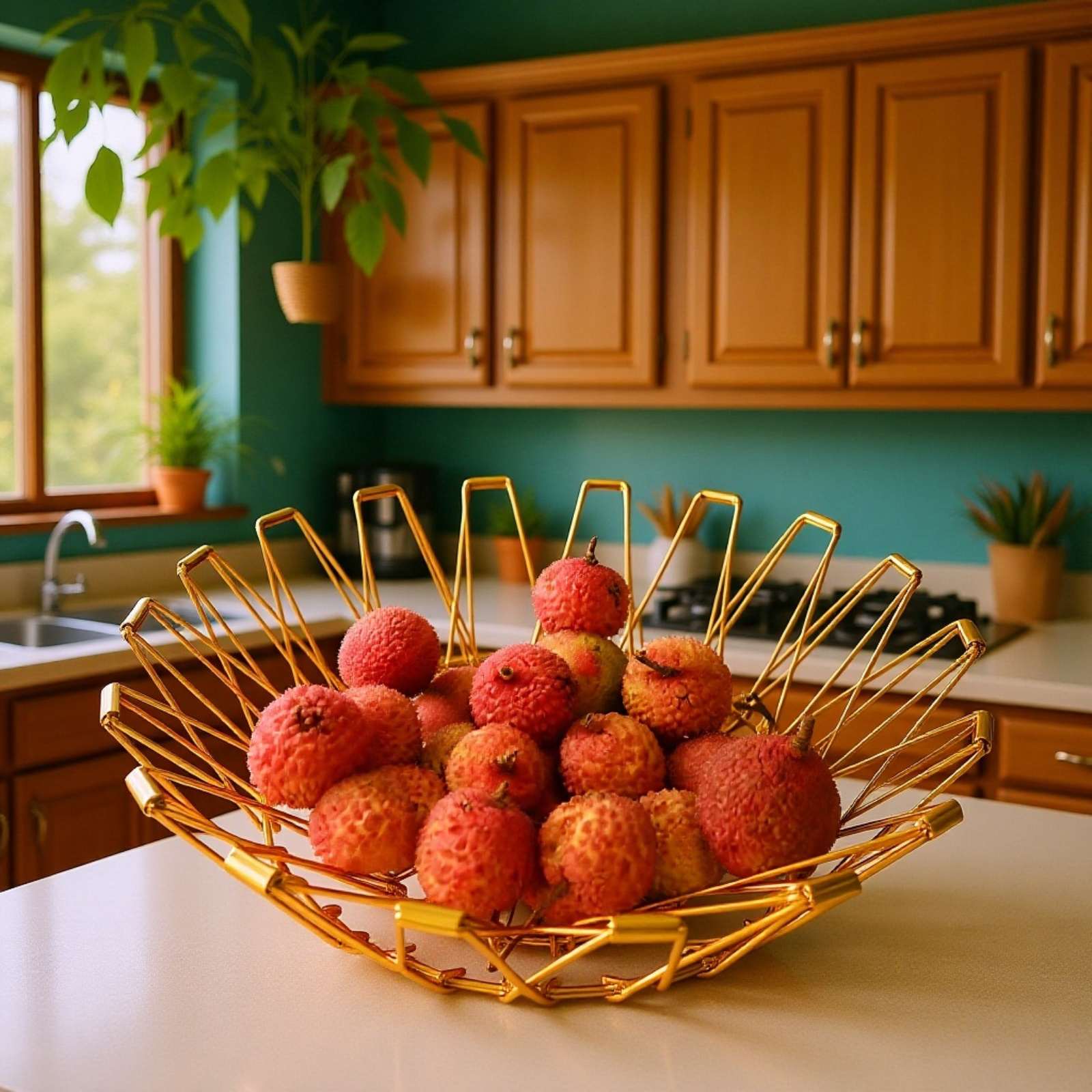 철제 바스켓을 활용한 주방 정리