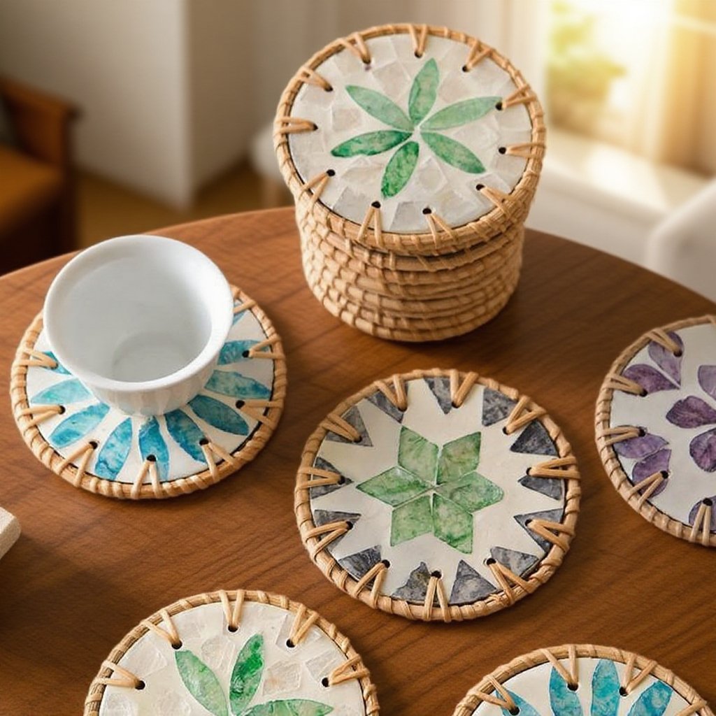 手作りの籐断熱パッド