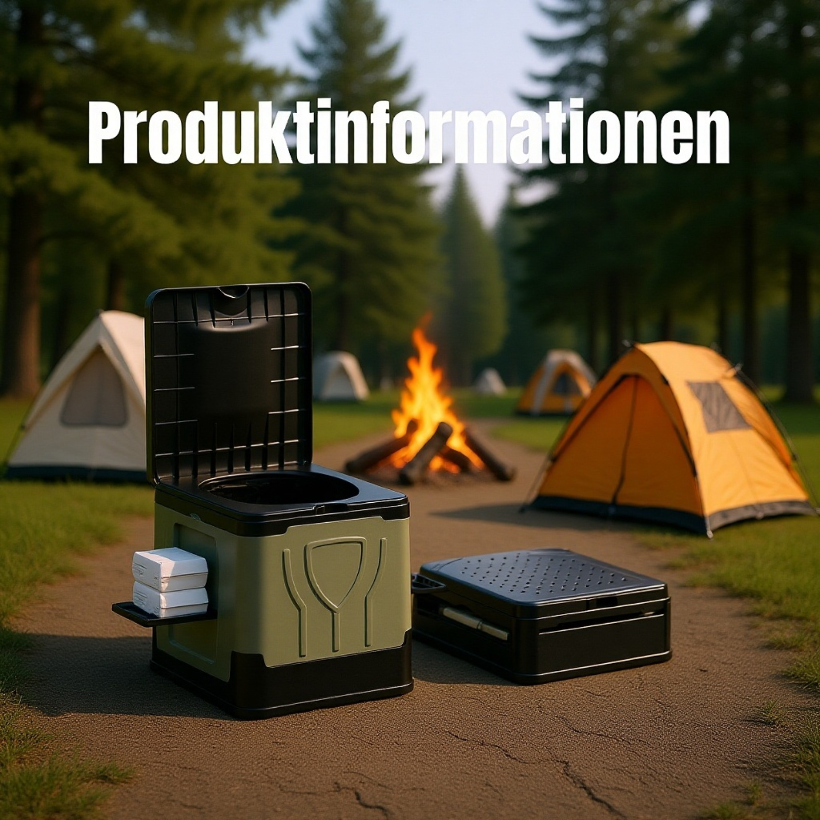 Tragbare klappbare Notfalltoilette für Auto und Outdoor