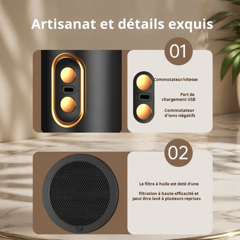 Hotte aspirante portable de bureau