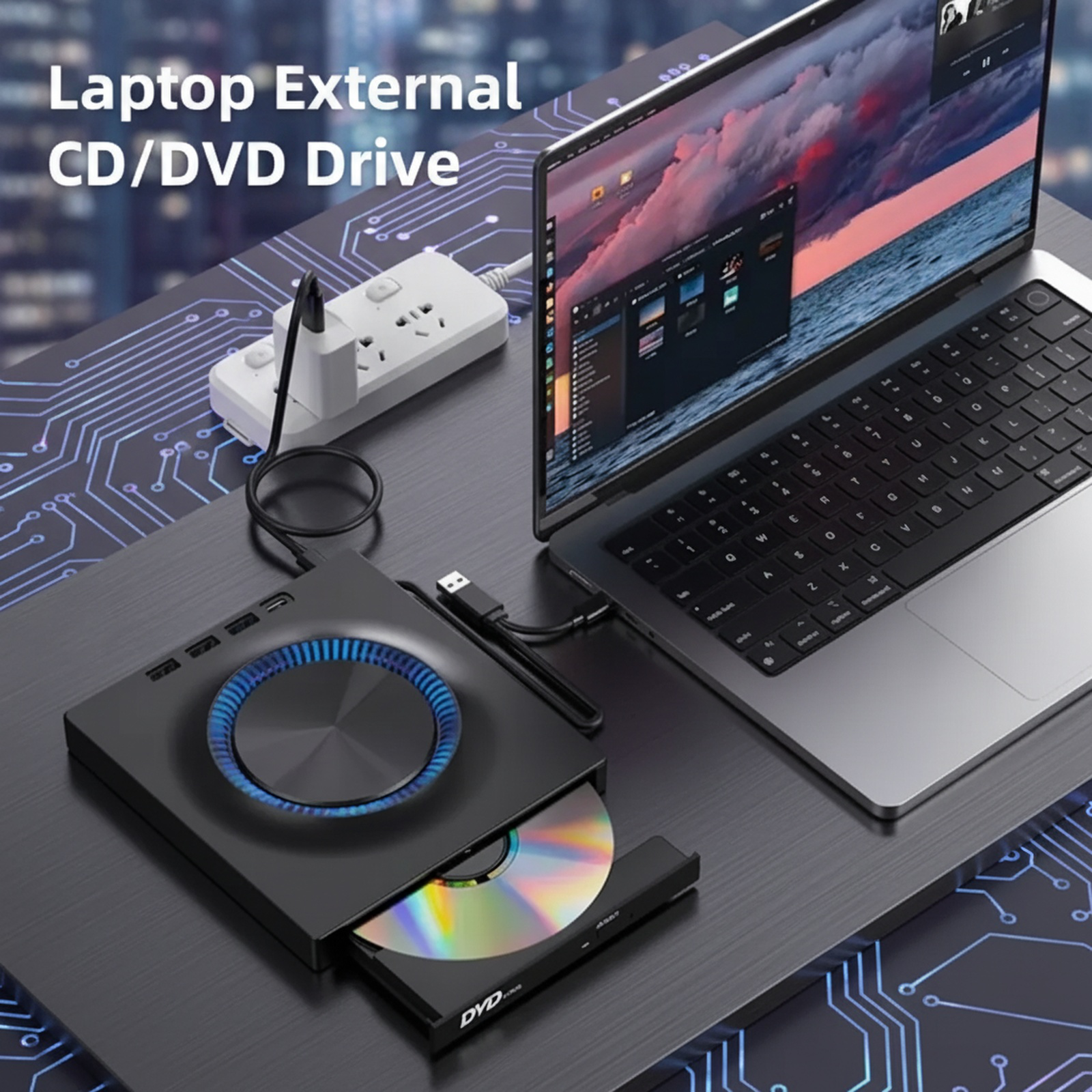 Externer USB DVD-Brenner und Laufwerk