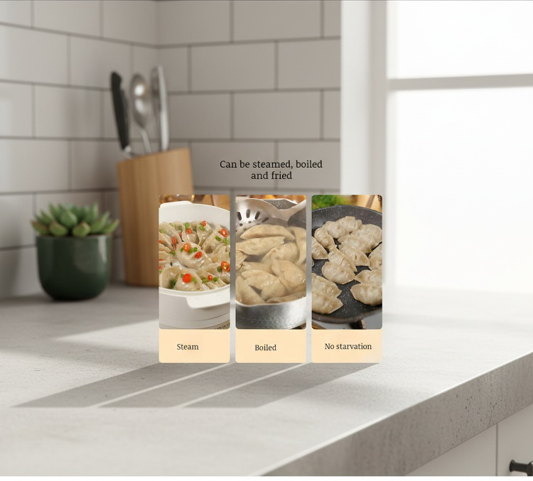 Multiple dumplings made with rolling molds