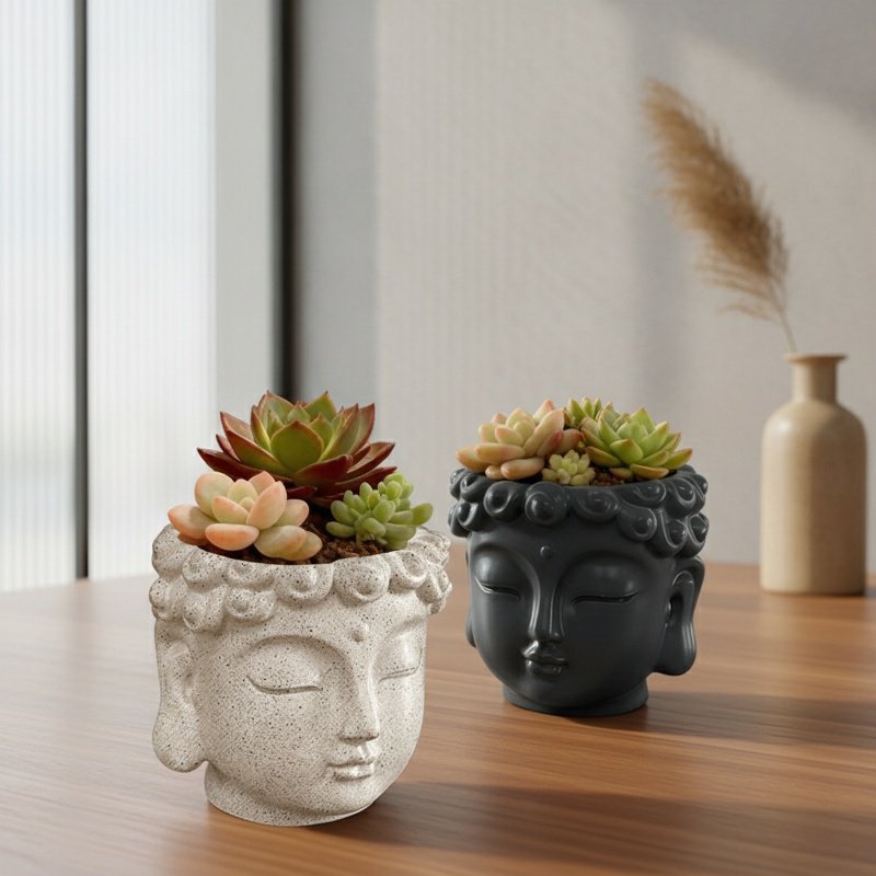 Buddhakopf Dekor für Yoga und Meditationsraum