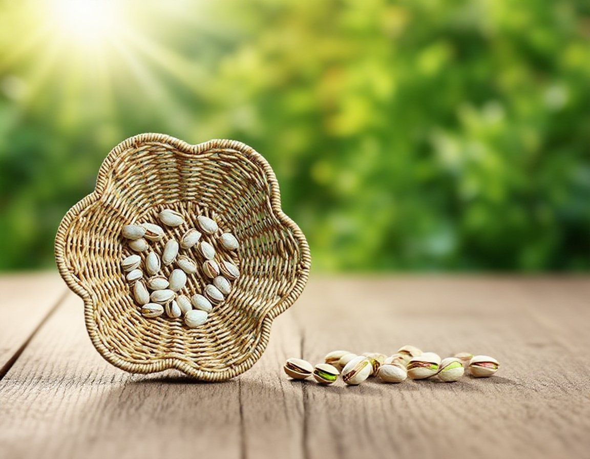 빵과 소품을 담은 레이스 바구니