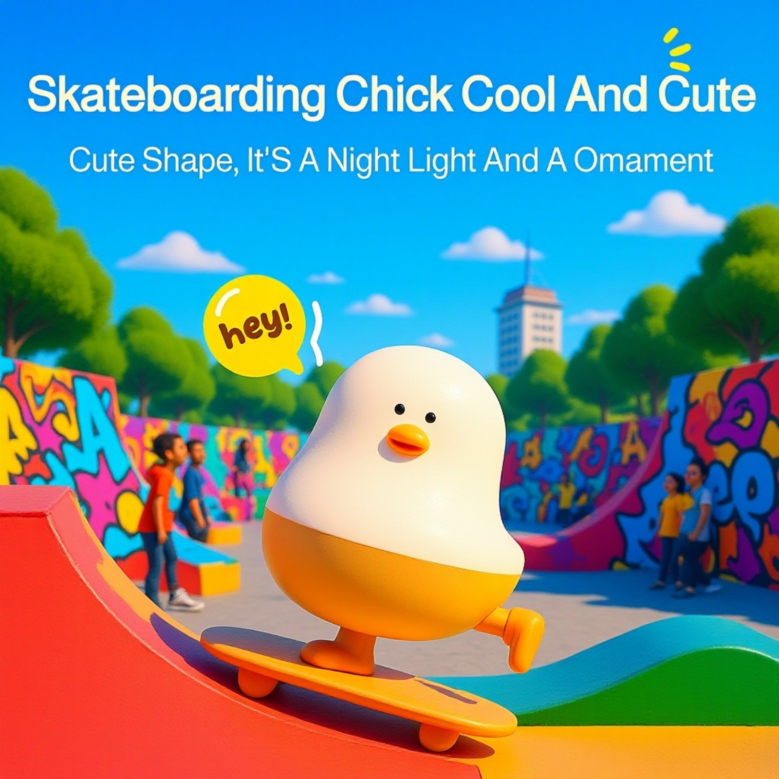 Adorable chicken-shaped LED night lamp for kids