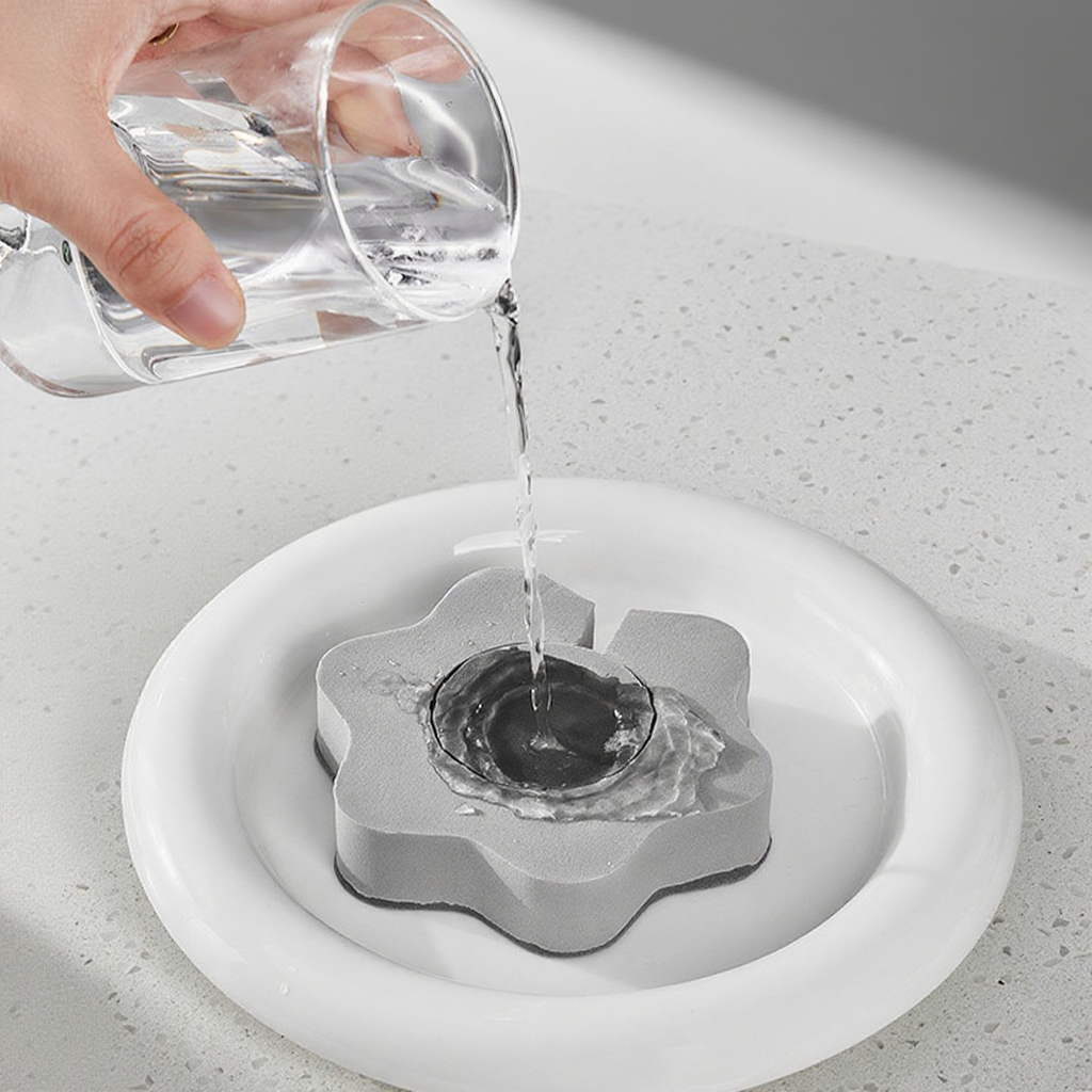 浴室蛇口花吸水スポンジ石灰スケール防止洗面鏡掃除浴室掃除道具