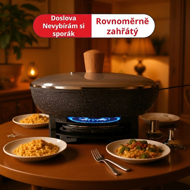 Nepřilnavá pánev z maifanového kamene na indukci i plyn