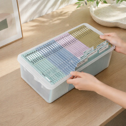 Caja de almacenamiento multifuncional con tapa para snacks, juguetes y objetos varios