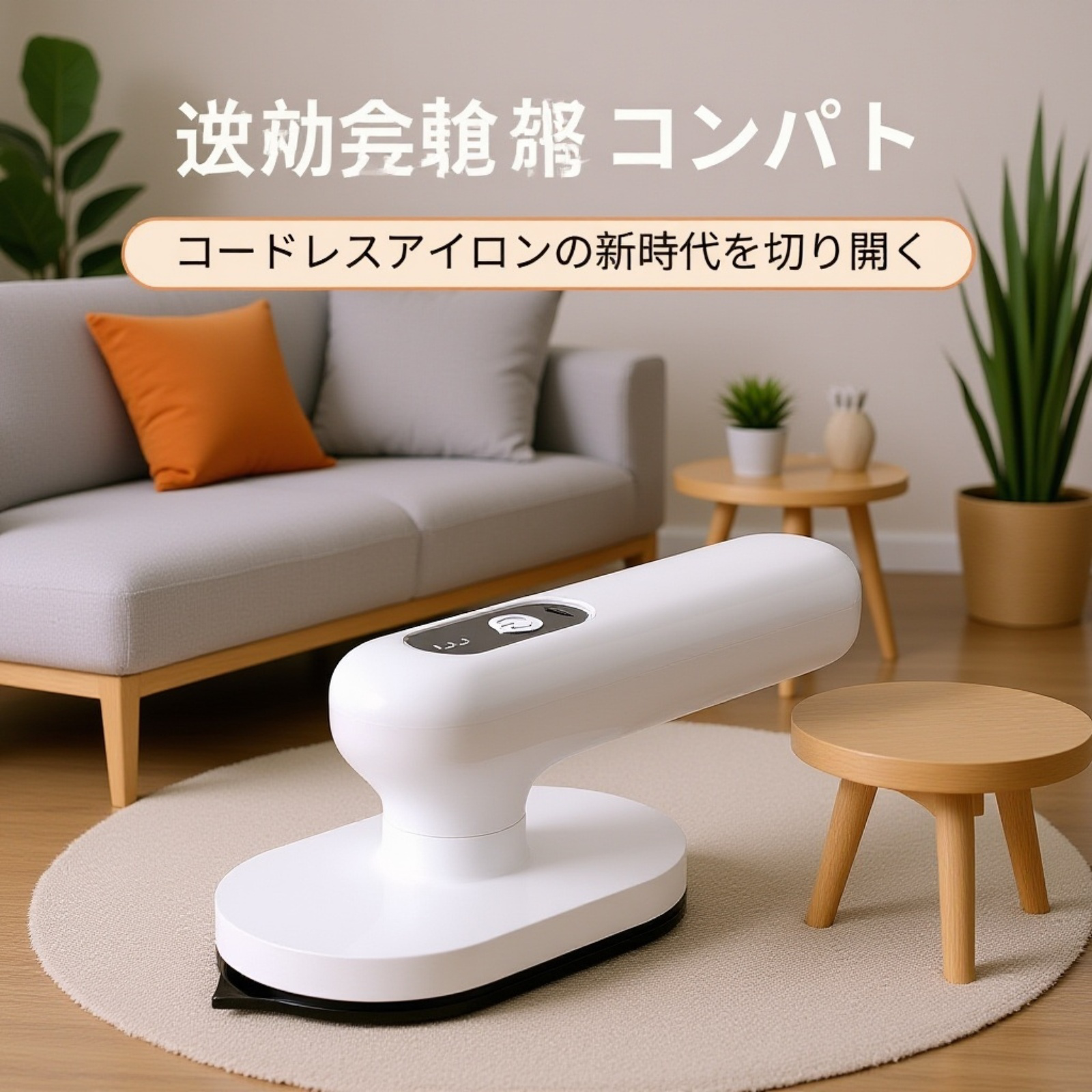 ワイヤレス充電式ミニアイロン本体画像