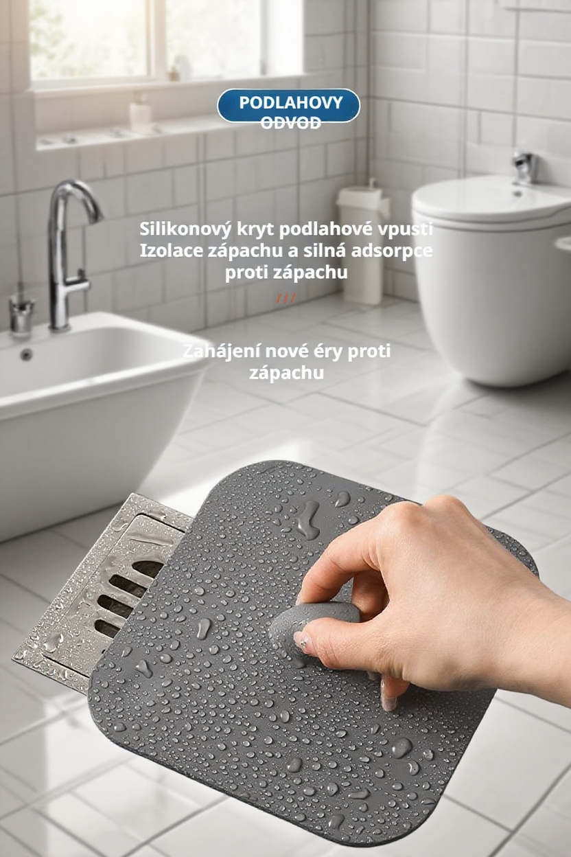 Silikonová podložka do podlahové vpusti proti zápachu