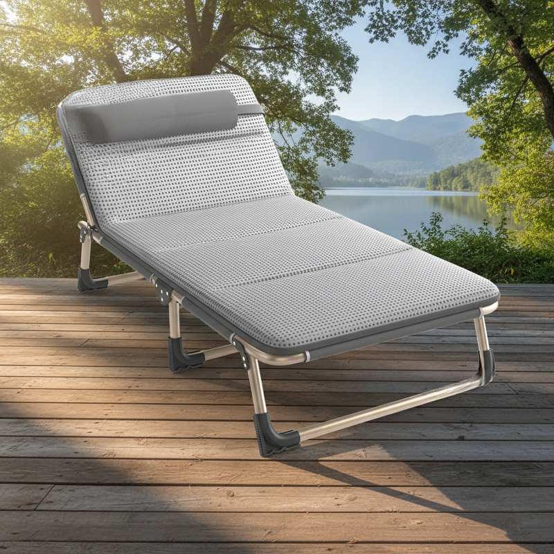 Matelas de lit de pause déjeuner pliant portable pour bureau, chaise d'accompagnement d'hôpital