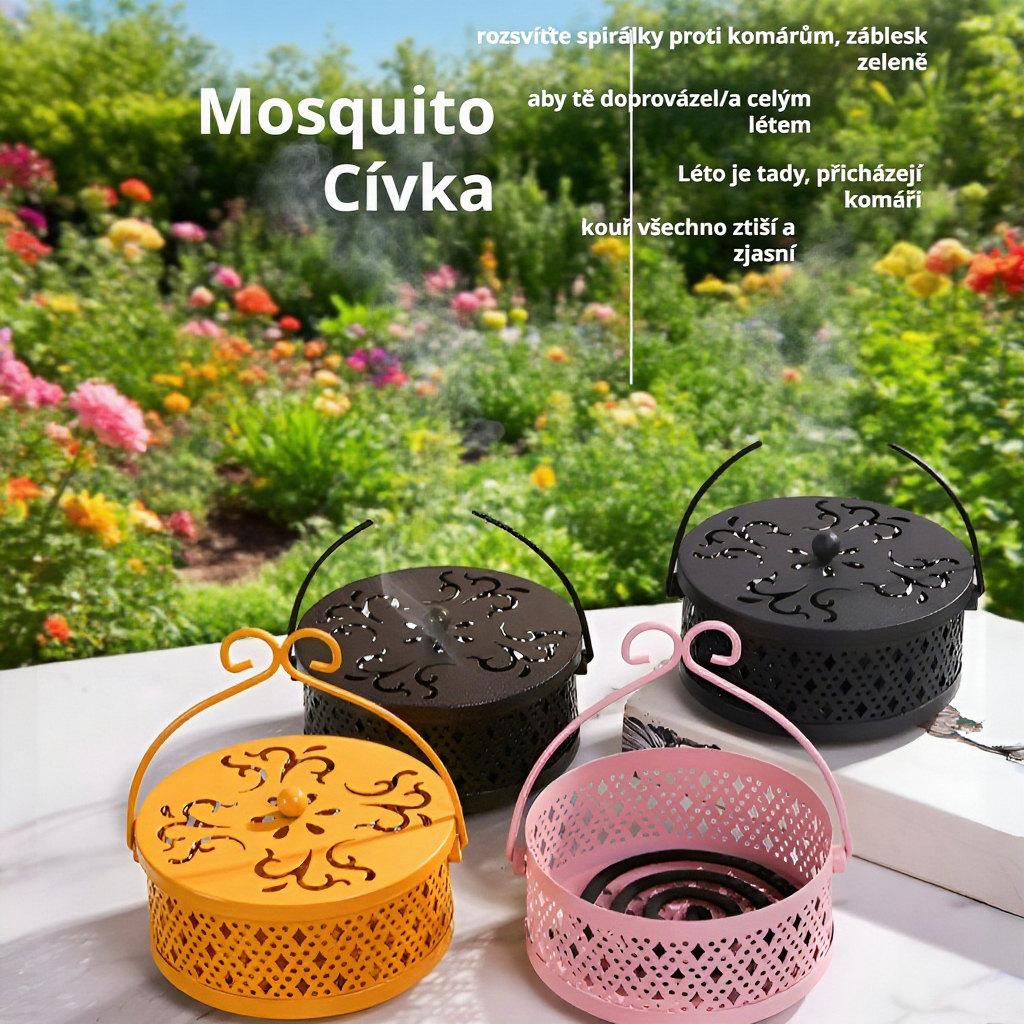 Kovový stojan na spirálový odpuzovač komárů