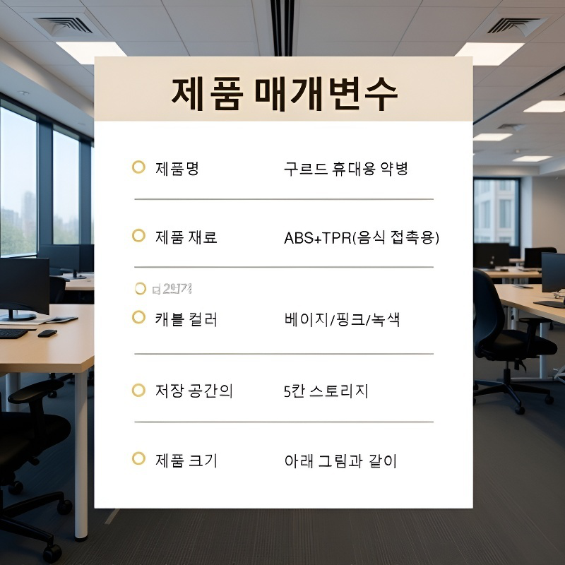 휴대용 이중층 작은 호리병 약통