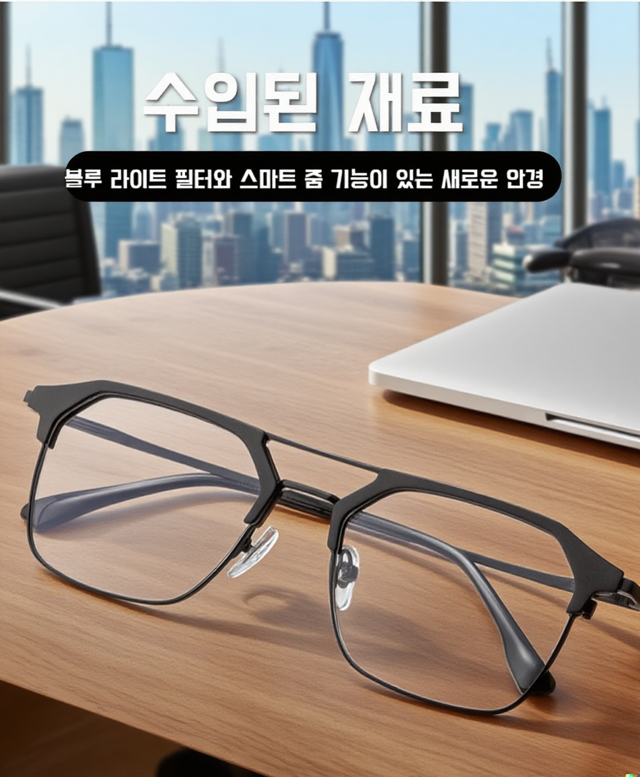 블루라이트 차단 초경량 근시 안경 전면 이미지