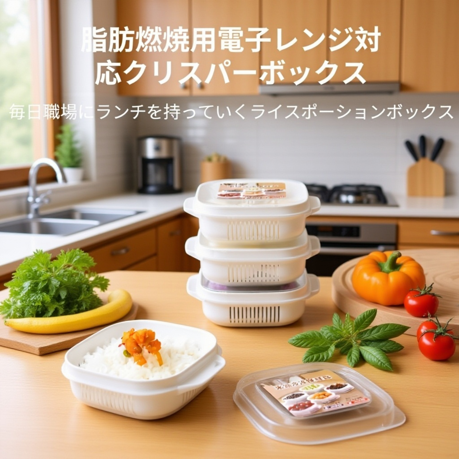 米飯用使い捨て弁当容器の全体イメージ