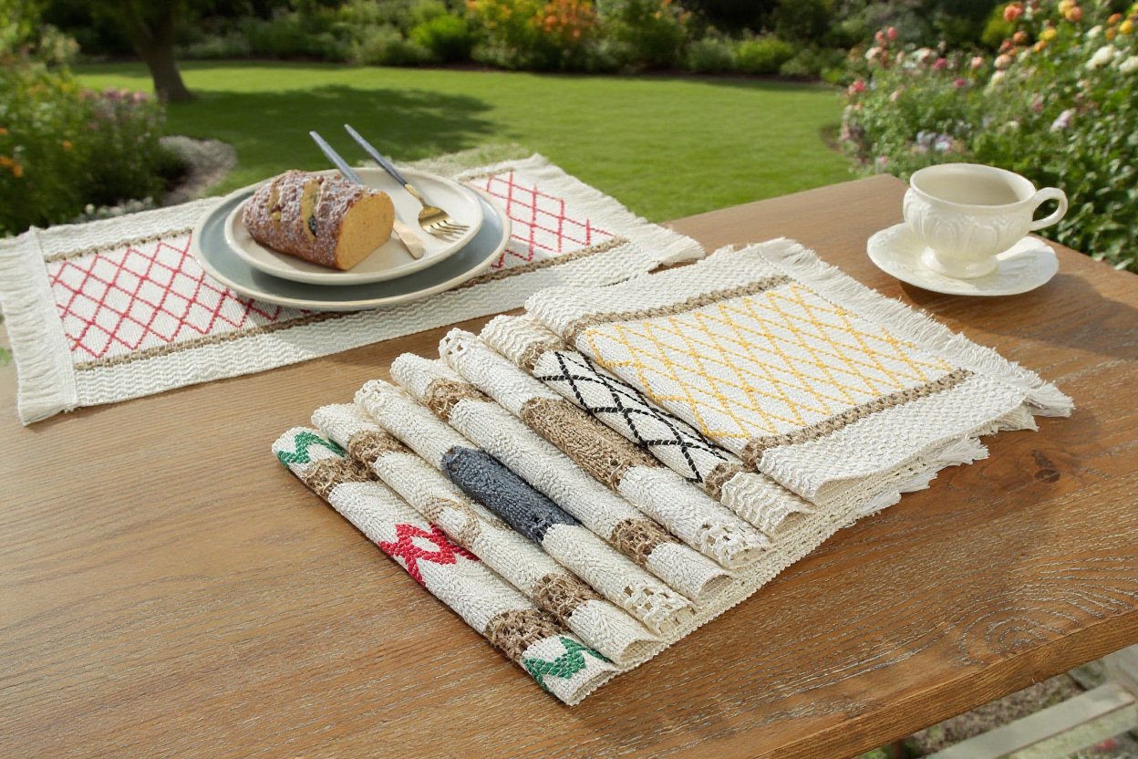 棉麻材質餐墊隔熱效果展示