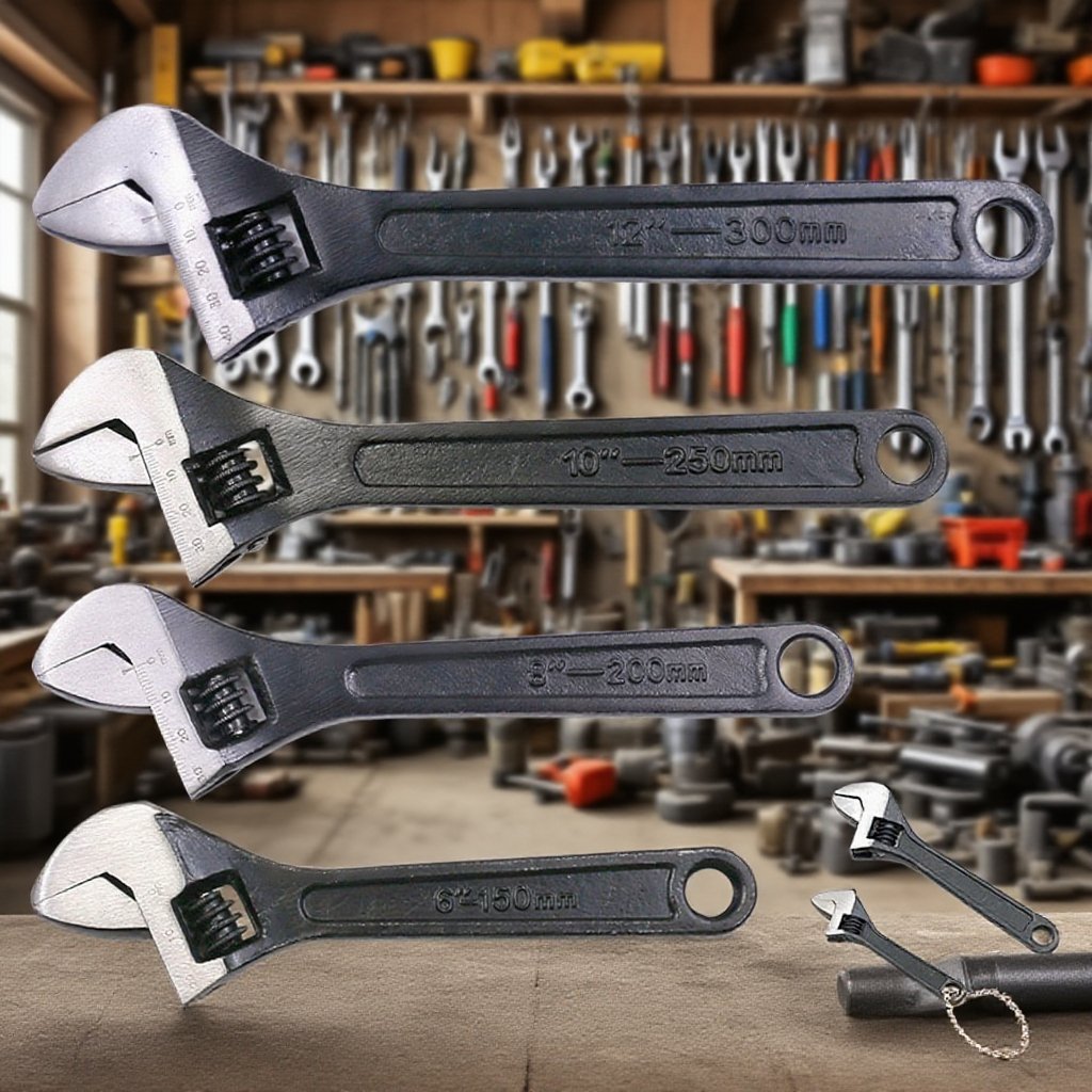 Versatile adjustable wrench for home and workshop