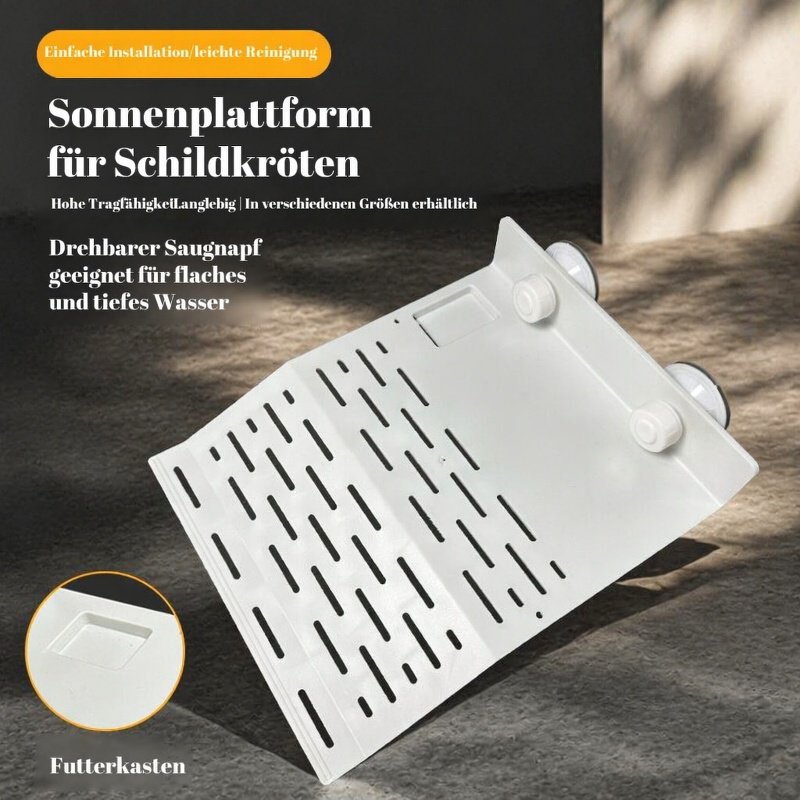 Fütterungs- und Sonnenplattform für Schildkröten