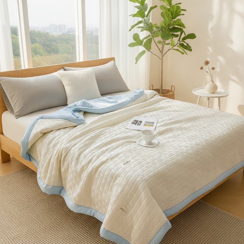 Cool Washed Cotton Quilt for Summer