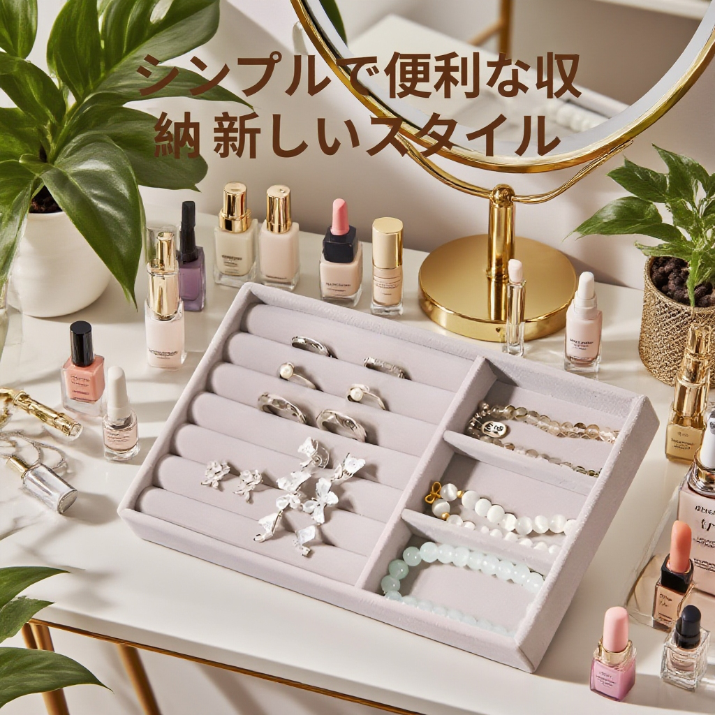 多機能ジュエリーボックスの仕切りと収納スペース