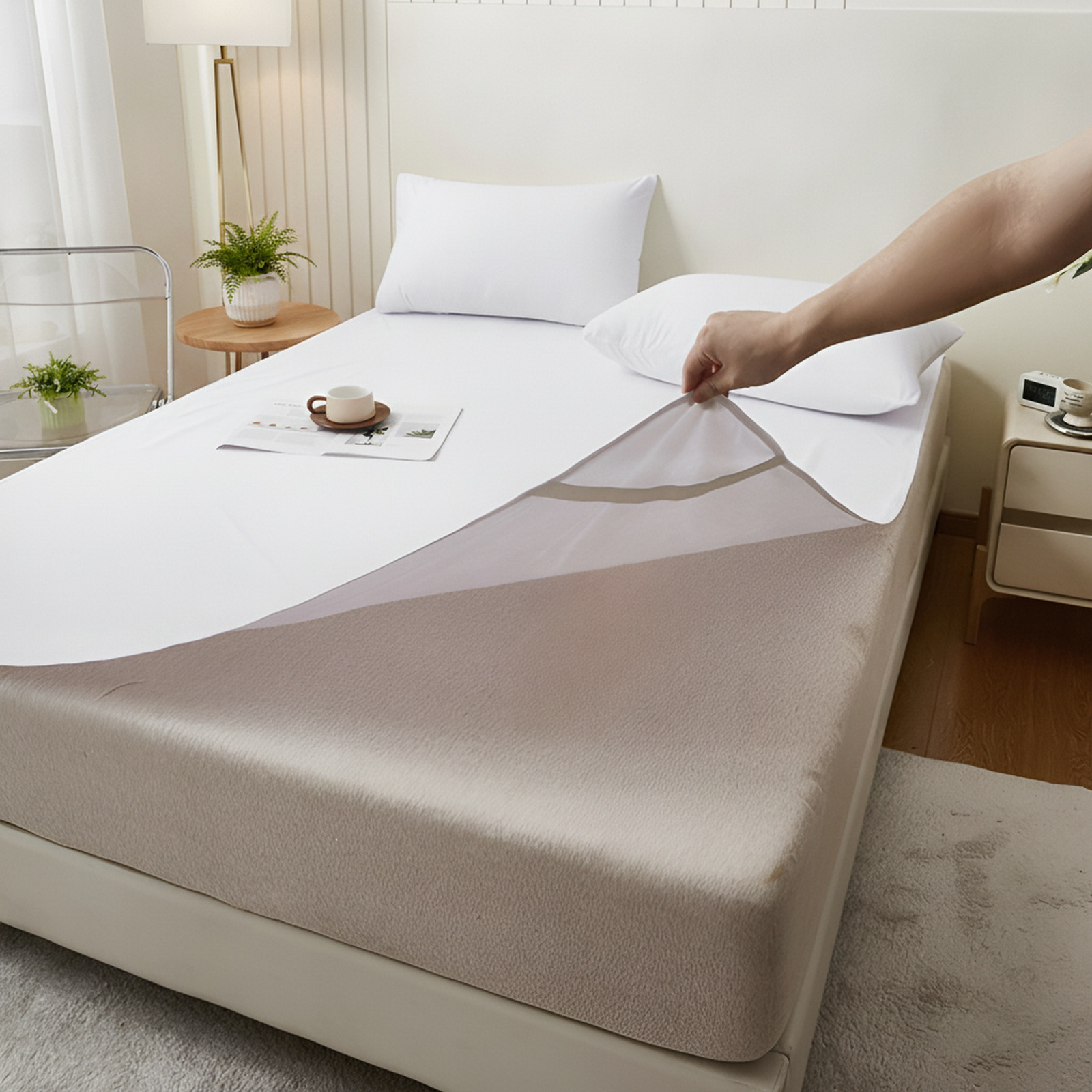 Sábana impermeable de microfibra para cambiador de bebé