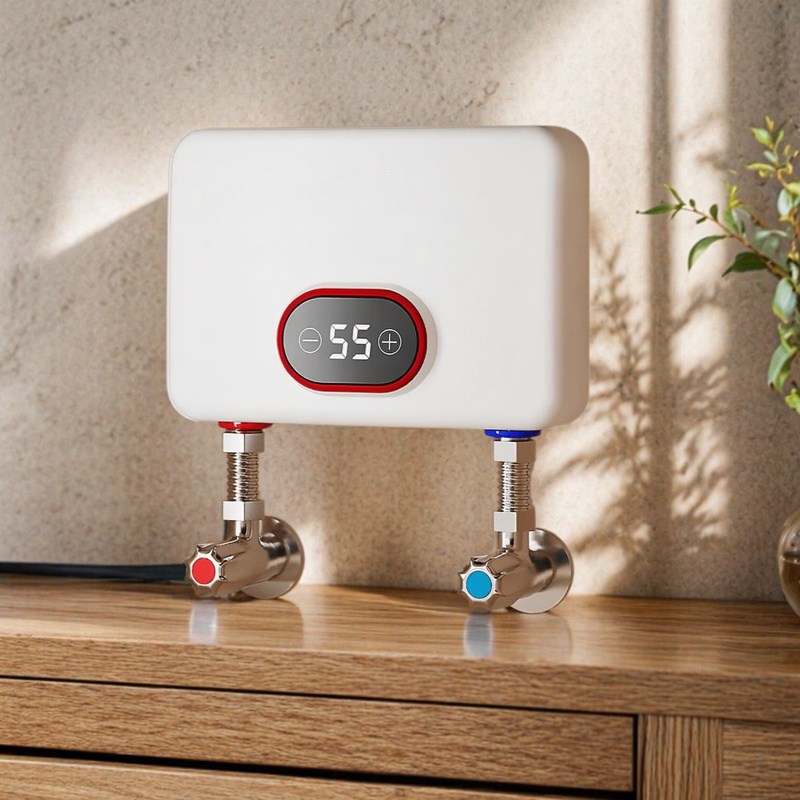 Termotanque eléctrico compacto para cocina instalado bajo fregadero