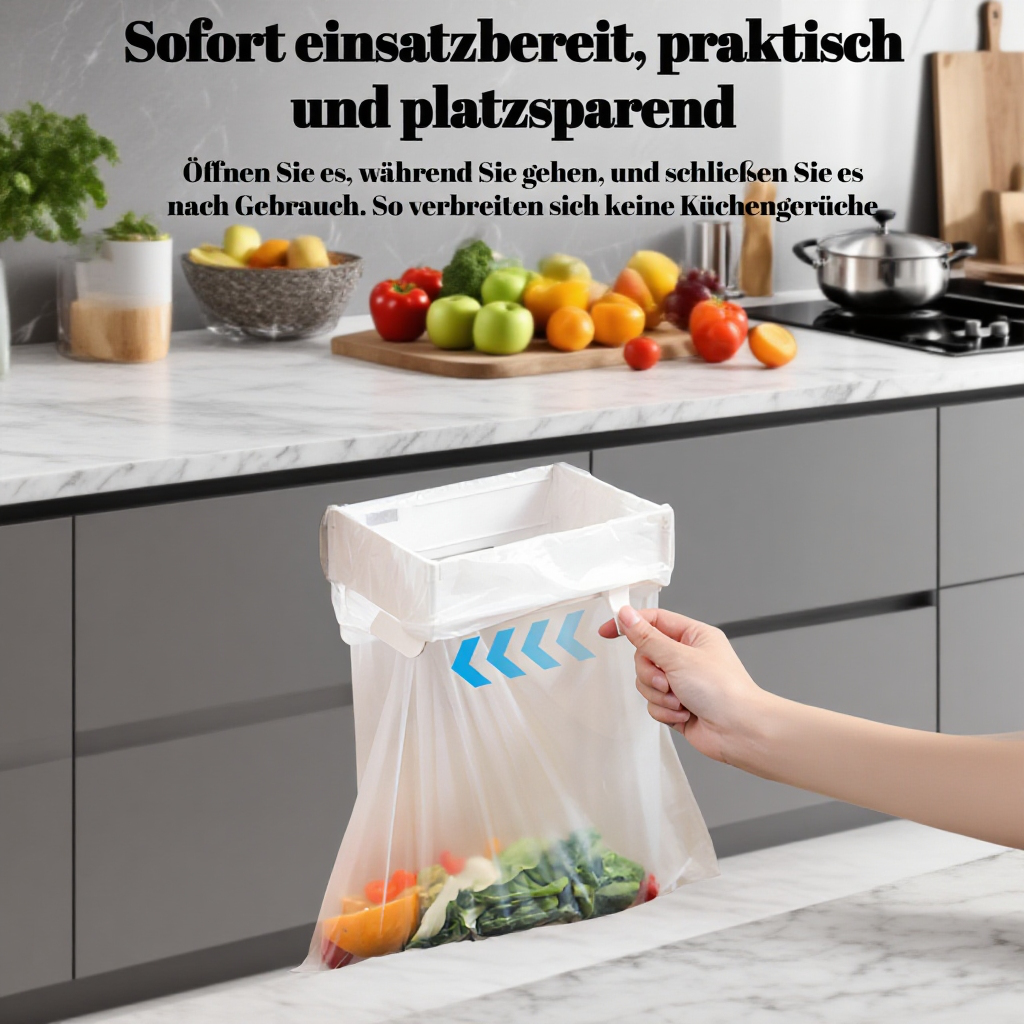 Wand-montiert faltbare trash rack haushalt schrank tür bad küche desktop falten lagerung trash bag h
