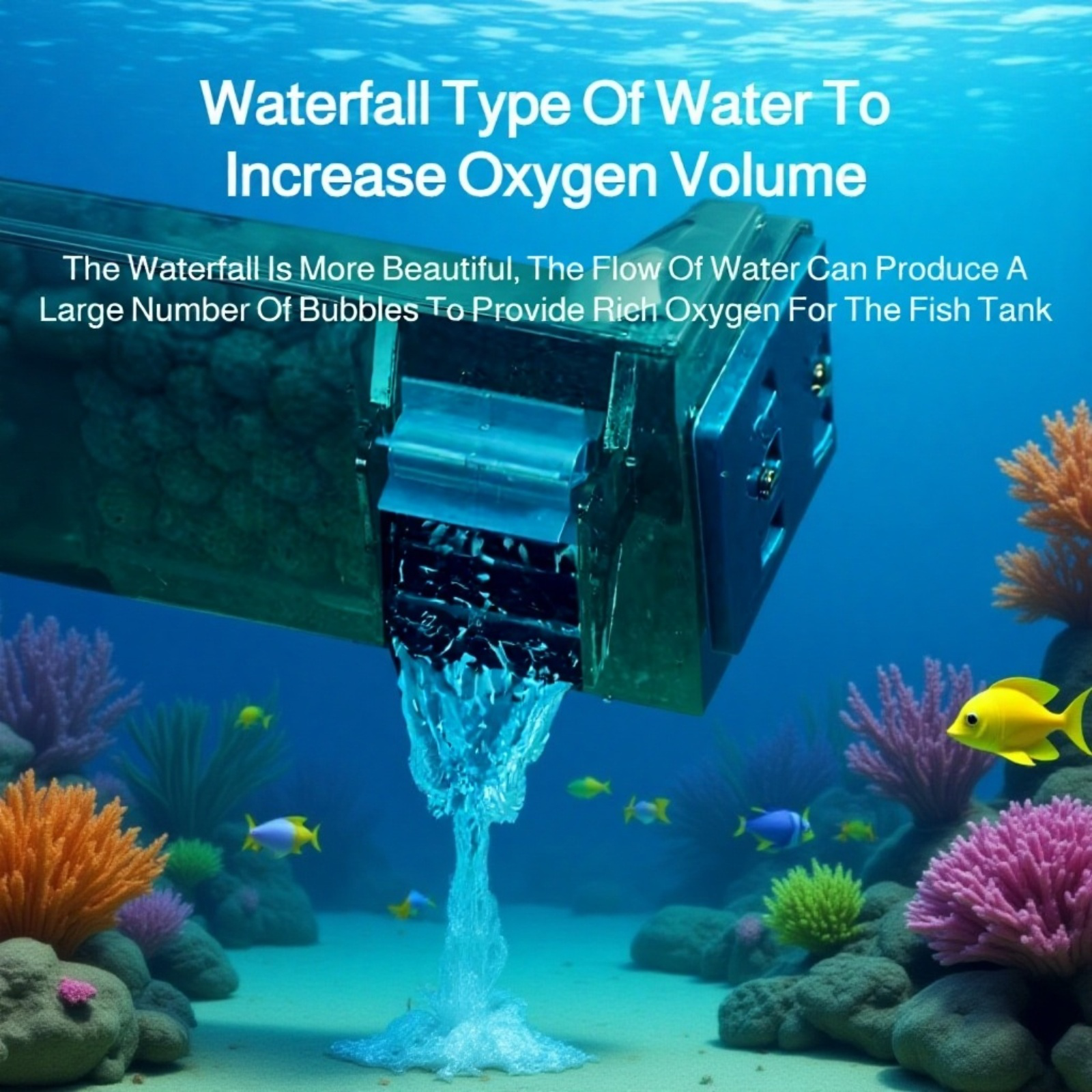 Aquarium Waterfall Filter 3-in-1 Purification Circulation