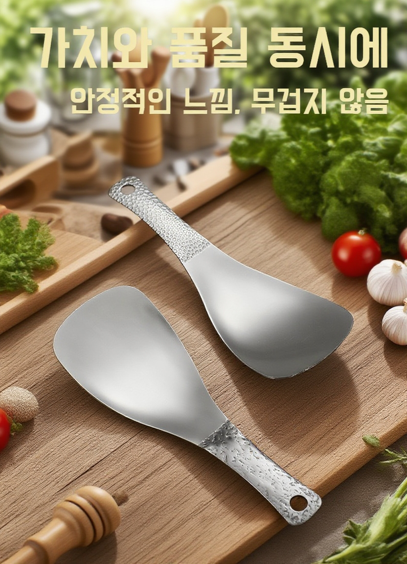 가정용 스테인레스 국자 디자인