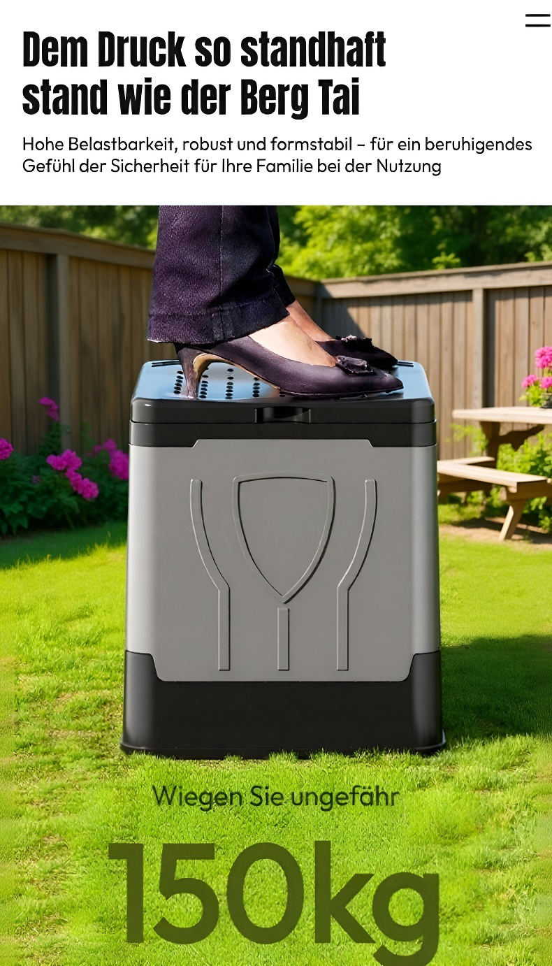 Notfalltoilette platzsparend im Auto verstaut