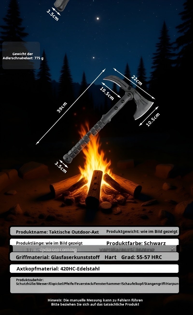 Axt mit ergonomischem Griff für sicheres Arbeiten