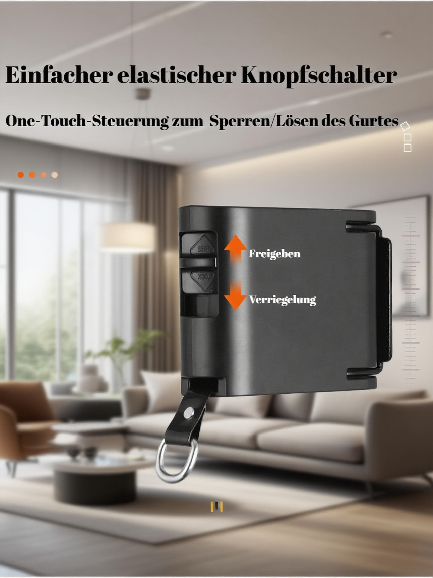 Unsichtbare Befestigungsschnalle der Trockenleine