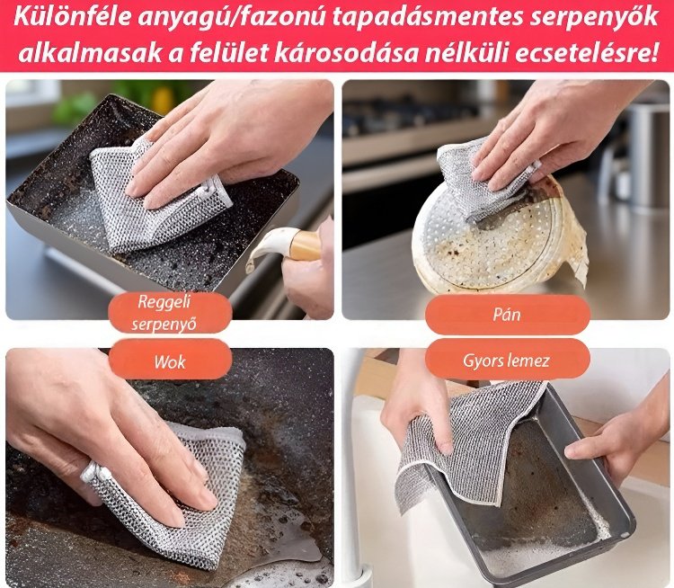 Konyhai felületek tisztítása bambusz szén kendővel