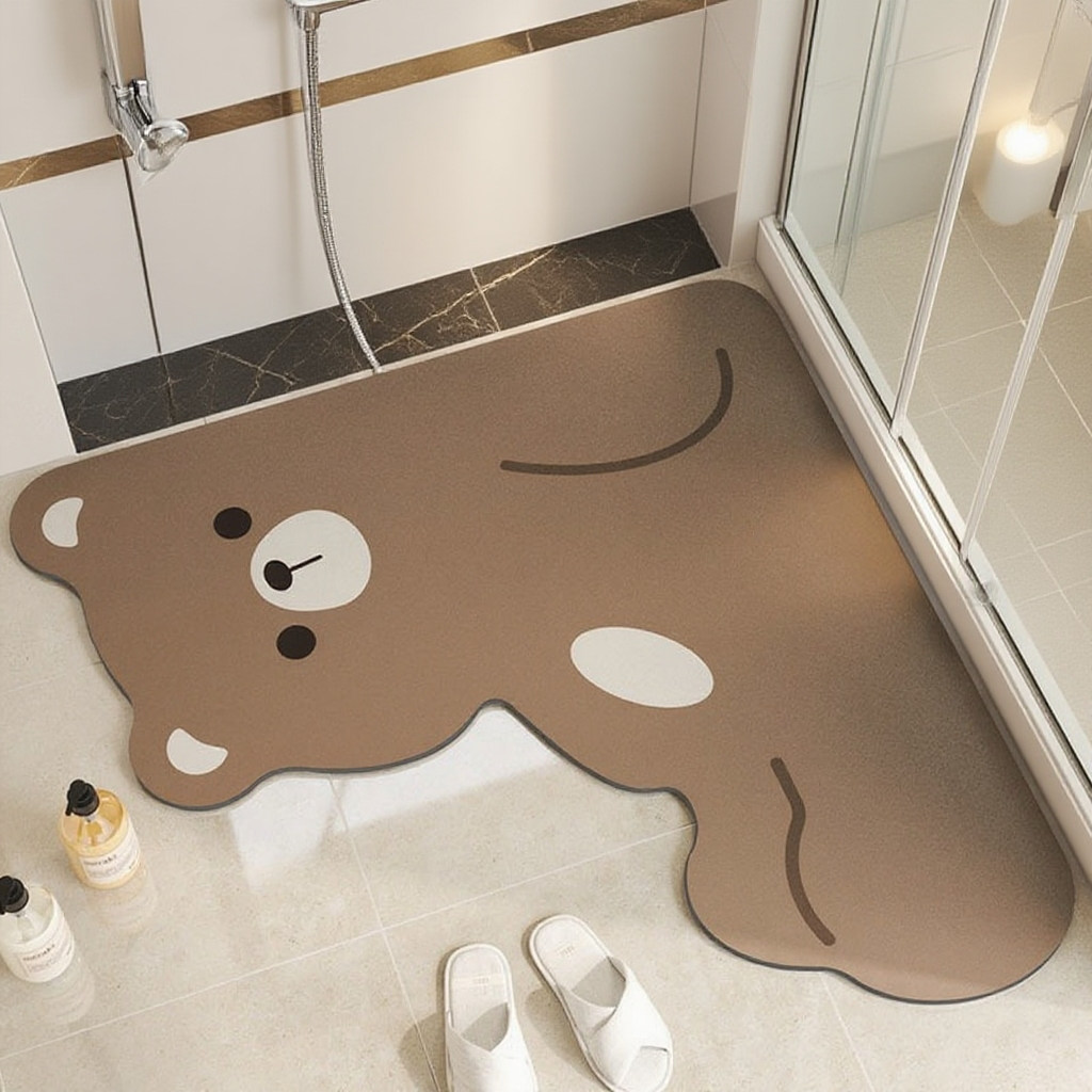 욕실/주방 L자형 빠른 건조 규조토 매트