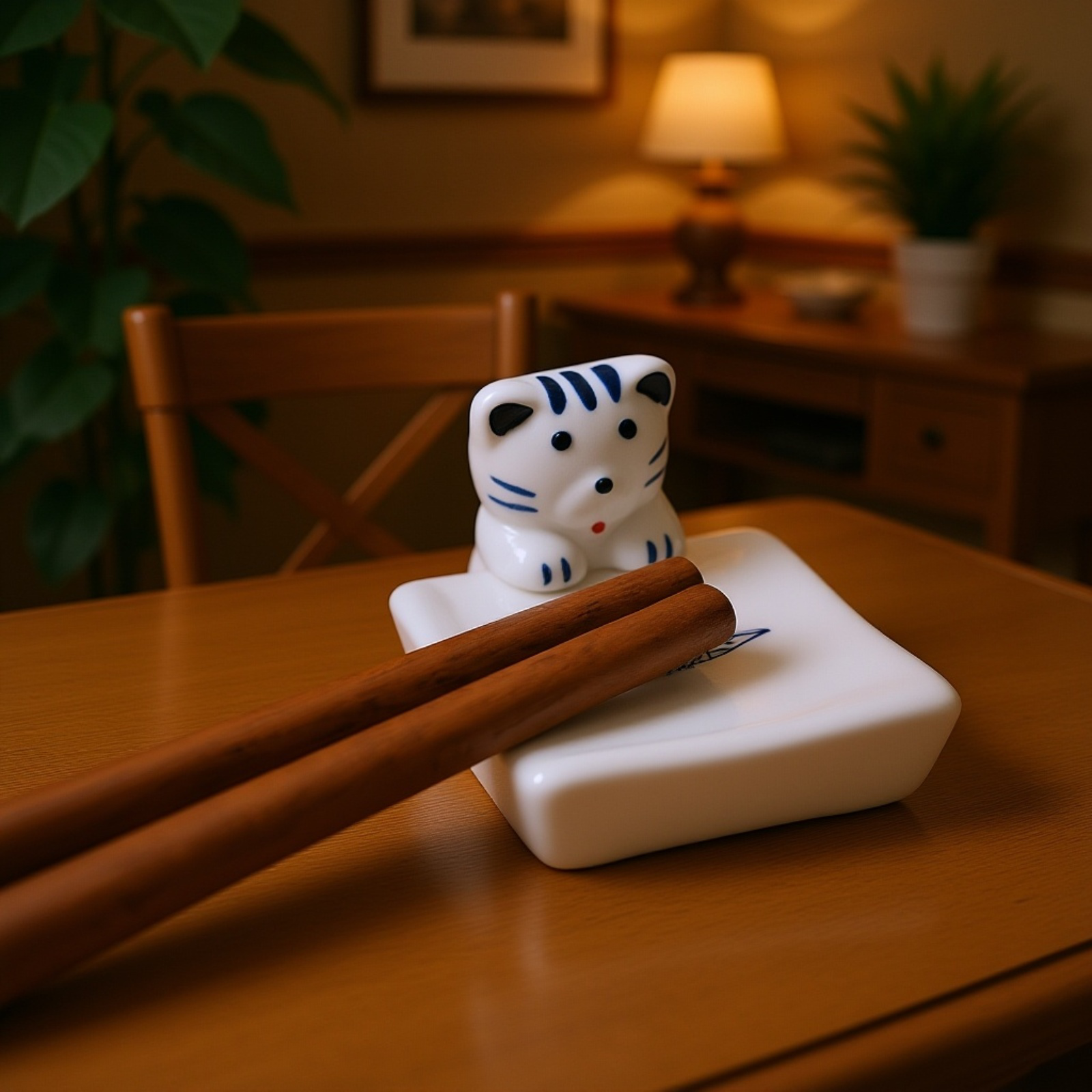 かわいい猫と犬の陶器製箸置き キッチンテーブル食器