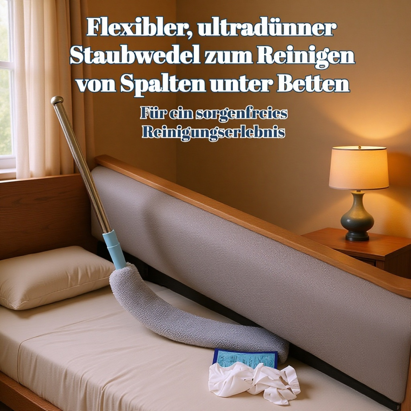 Verlängerbarer Staubwedel für den Haushalt, ausziehbare Reinigungsbürste