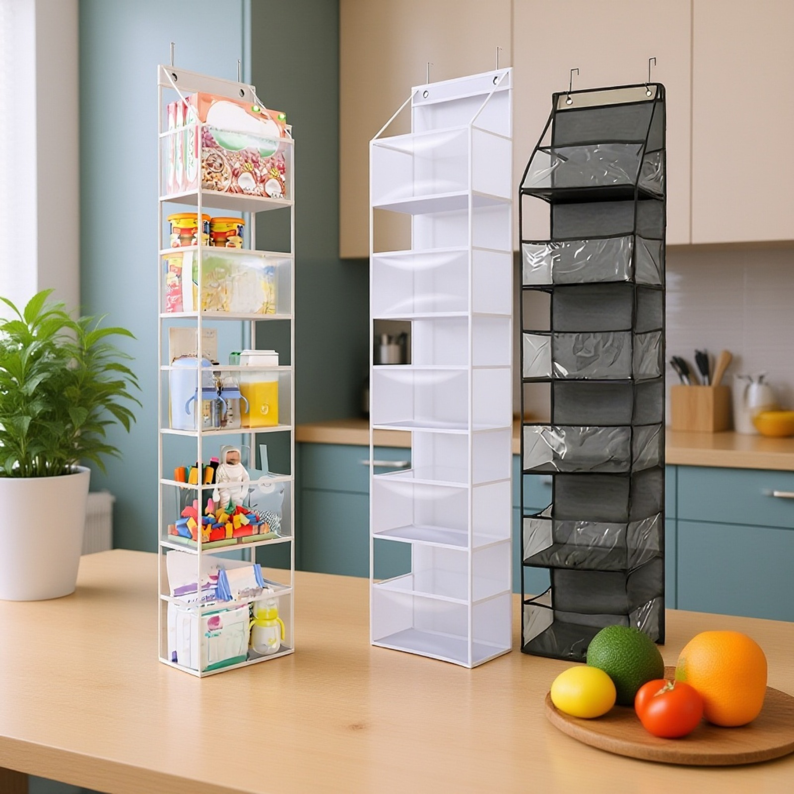 壁掛け多機能収納バッグ 衣類・おもちゃ用 ドア裏掛け袋