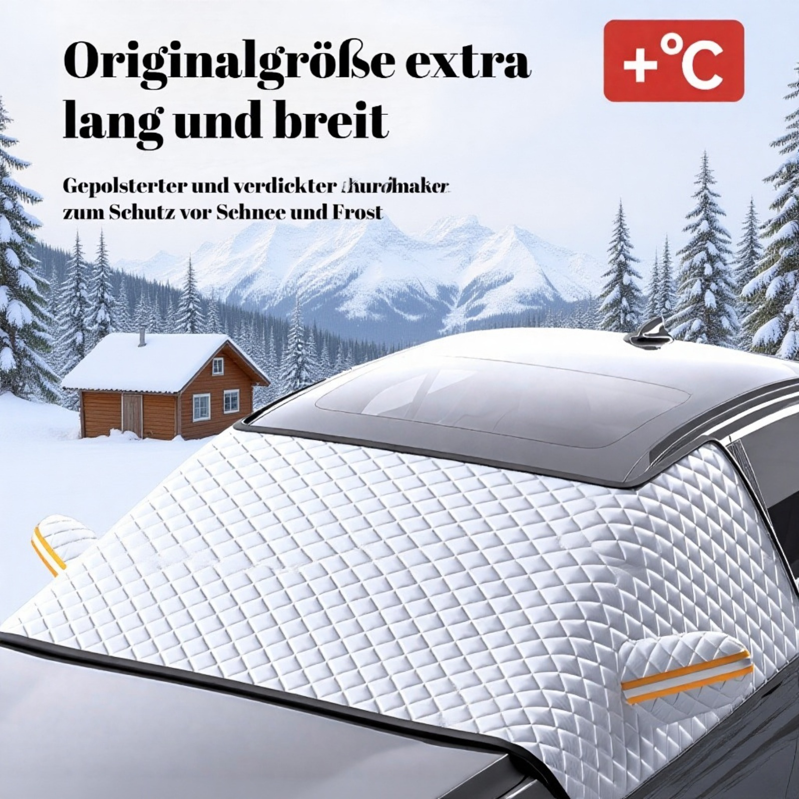 Detailansicht der Frontscheibenabdeckung für Autos