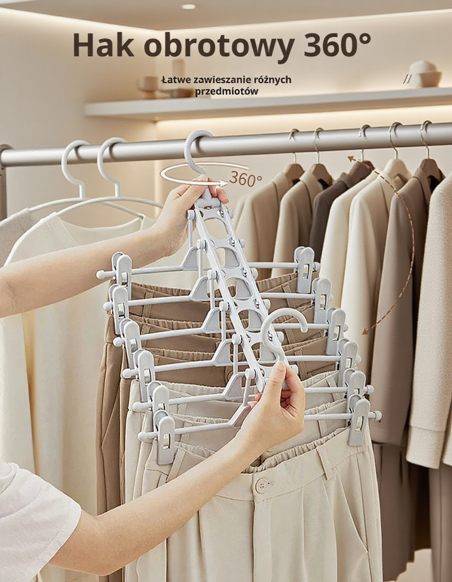 Wielofunkcyjny składany hak na wieszaki do ubrań