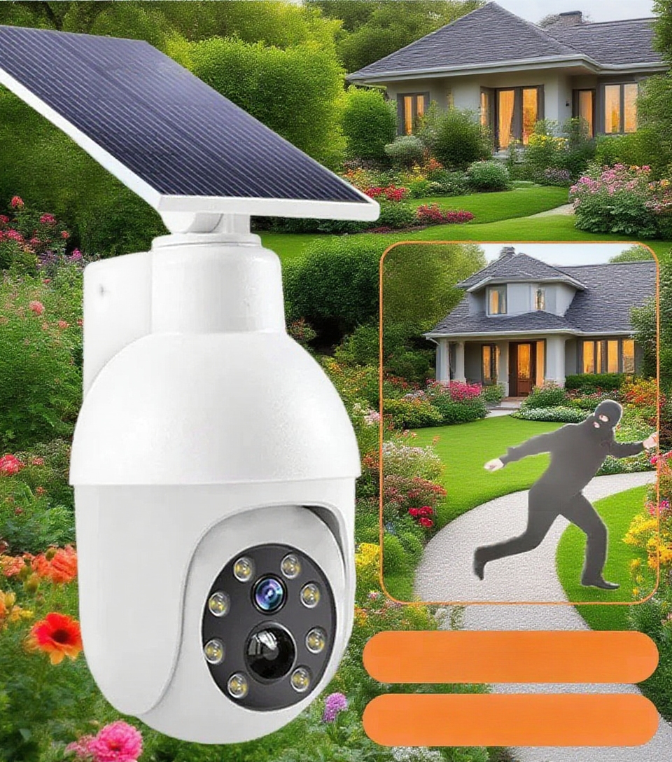 Simulovaná monitorovací kamera pouliční osvětlení